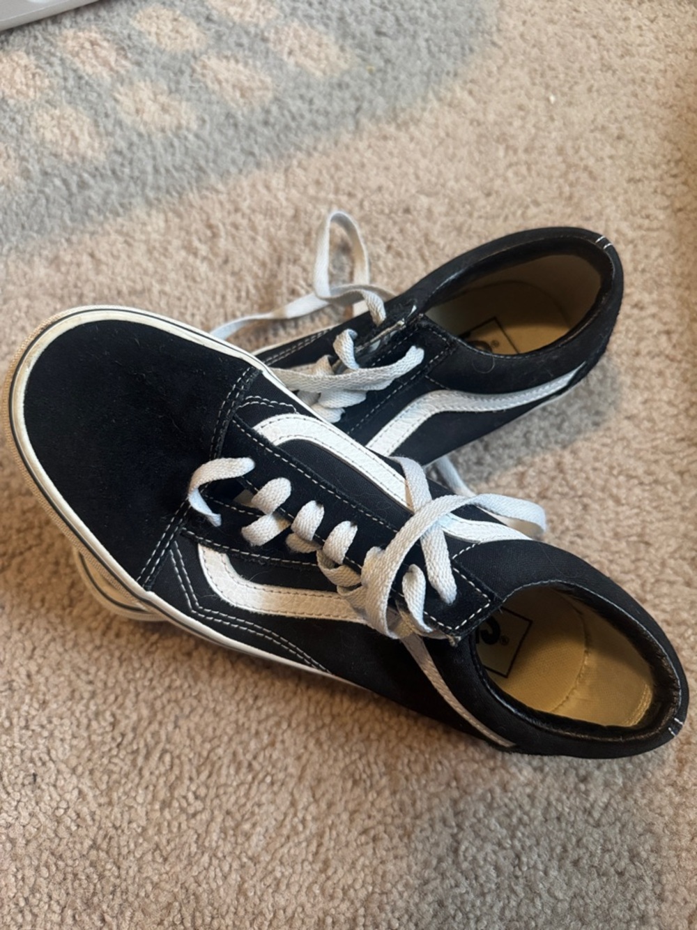 Vans Black and White Low-Top Skate Sneakers